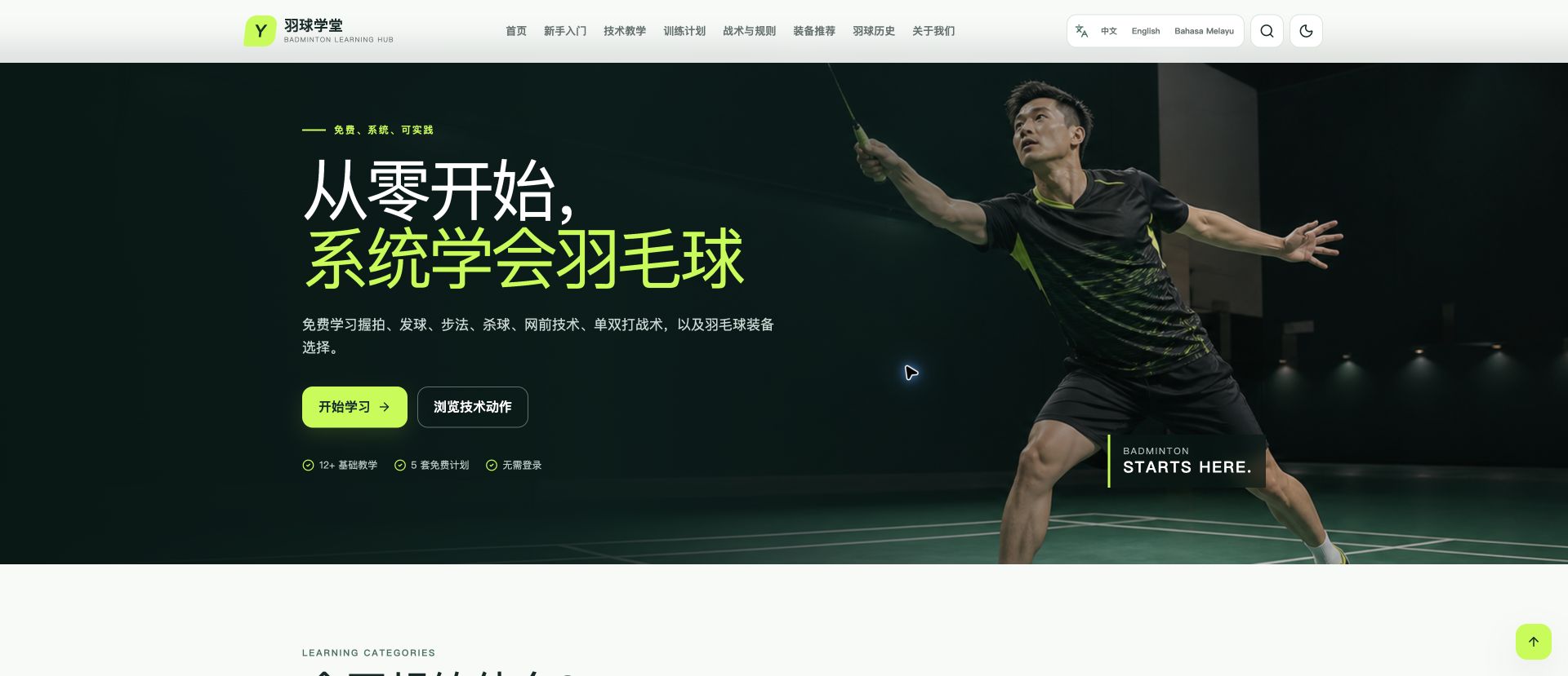 Badminton No1 网站截图